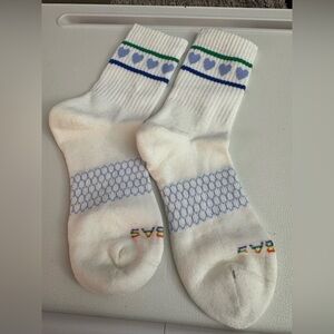 Bombas White and Blue Heart 💙 Socks